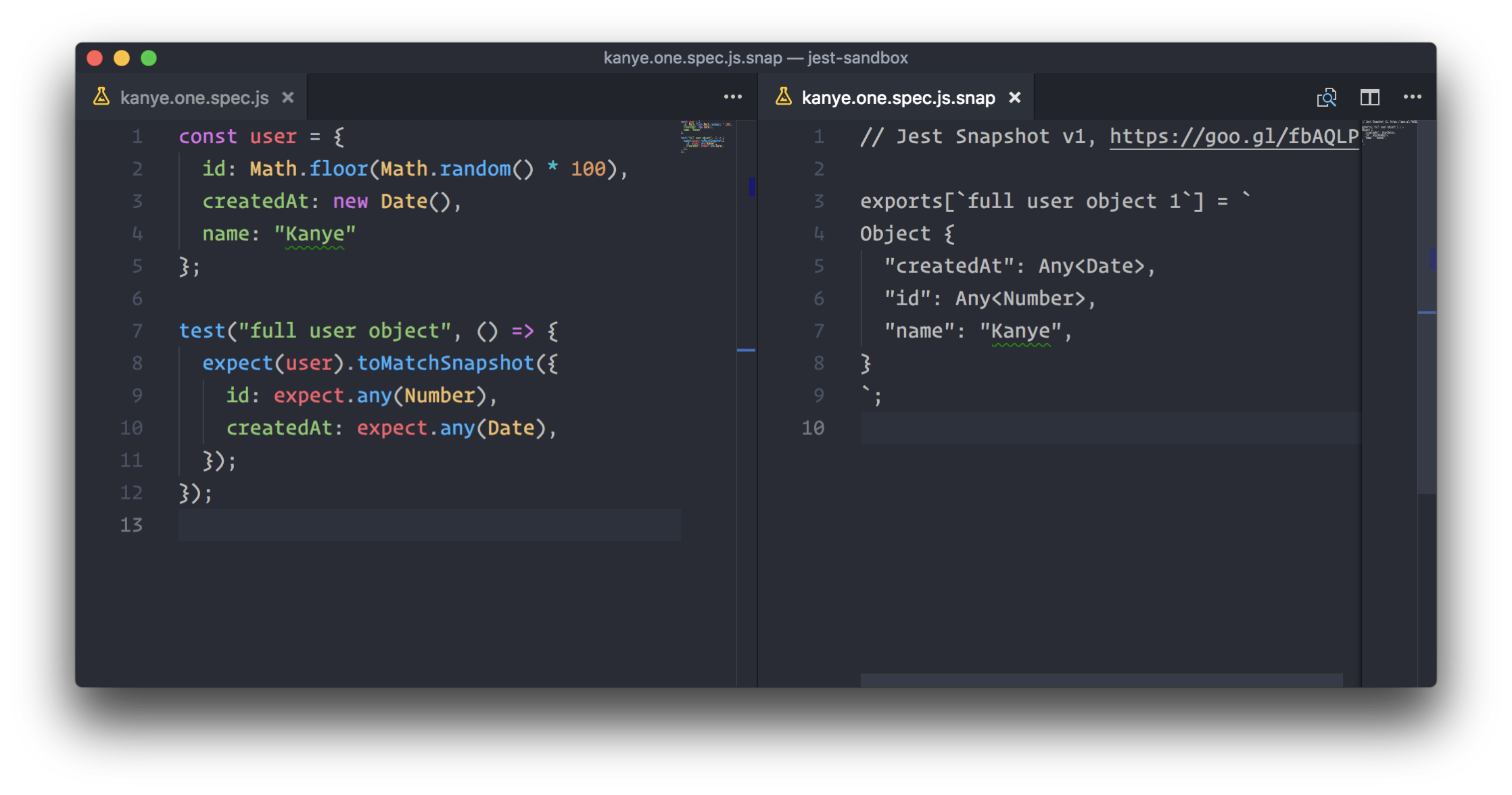Comparateurs de propriétés pour les instantanés