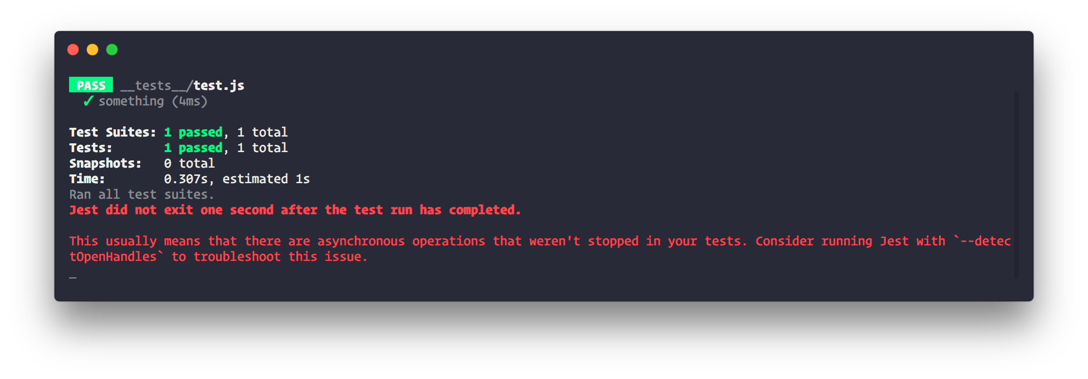 Detectando testes que travam